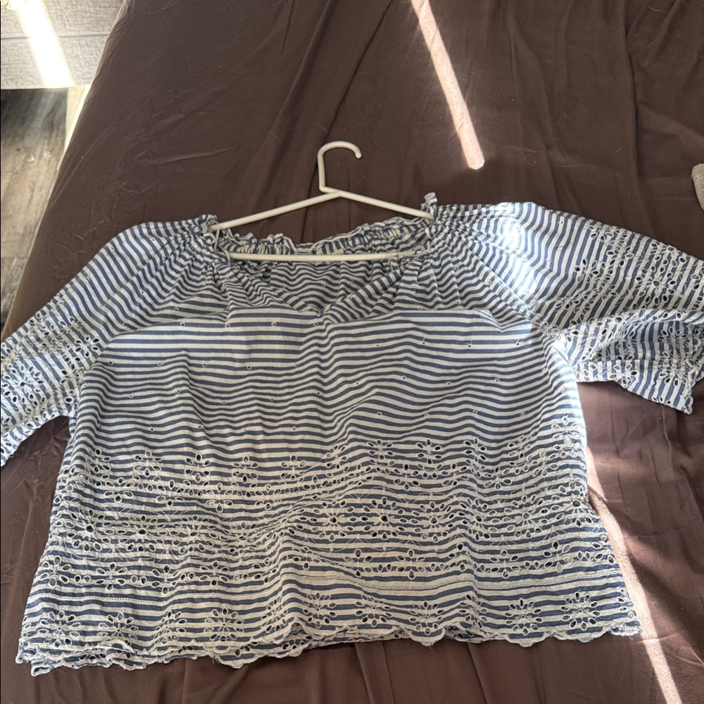 GAP Blue and White Striped Top - Picture 2 of 3